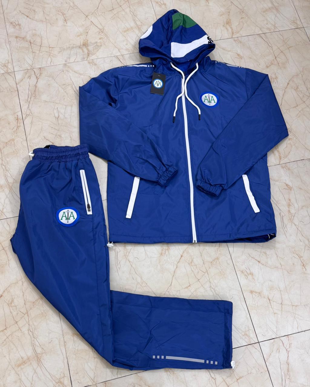 Blue AIA Strong Mind Windbreaker Suit